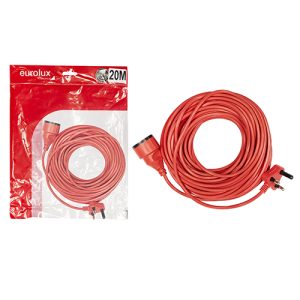 Lawnmower Extension Cord Red Shuko 20M 1.0mm 10A