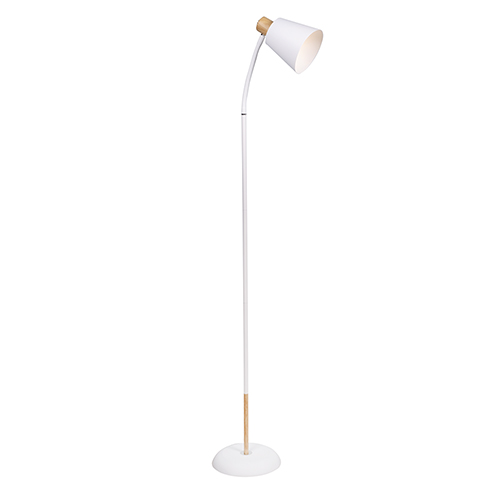 Curve Floor Light White & Gold E27 1x40w