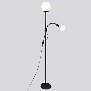 Orb Twin Floor Light Black E27 2x40w