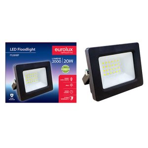 LED 20W Floodlight Black 4000K No Sensor Box