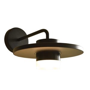 Plato 1LT Outdoor Wall Light Black LED 7W 3000K