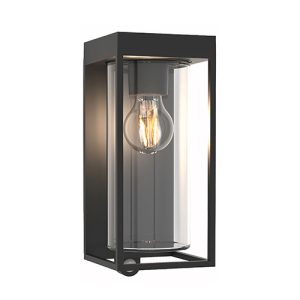 Flair 1LT Solar Wall Light Black with PIR