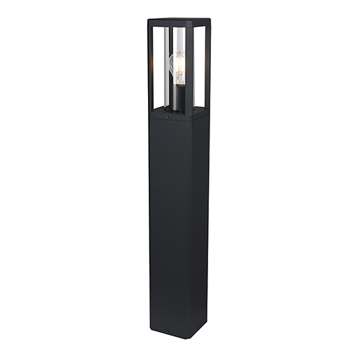 Bhok Square Ali Outdoor Bollard with Clear Glass