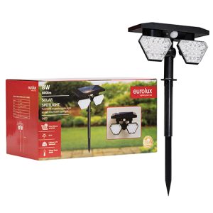 Solar Spot/Spike Light Combo Black LED