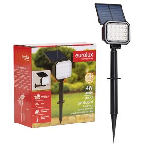 Solar Spot Light Black LED 4W