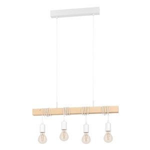 Townshend 4LT Pendant White/Wood