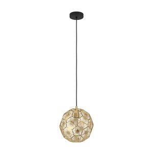 Skoura Pendant Black & Brass E27 1x60w