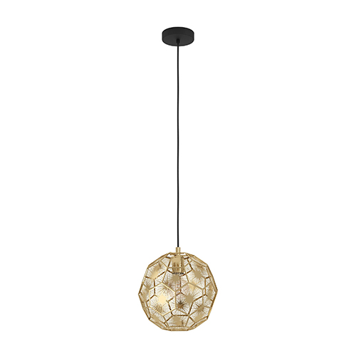 Skoura Pendant Black & Brass E27 1x60w
