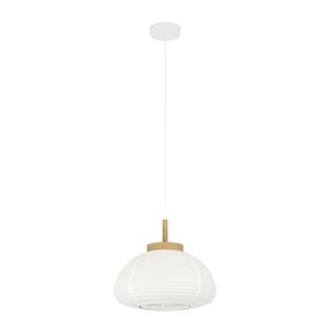 Summerhill 1LT Pendant White/Brown