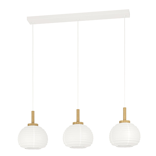 Summerhill 3LT Pendant White/Brown