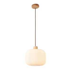 Nesta1 Pendant White Wood/Glass