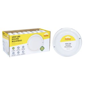 Radiant Round Bulkhead LED 15W 1000lm 6500K (Sell in PDQ of 8 only)