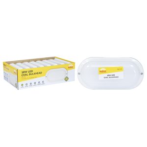 Radiant Oval Bulkhead LED 18W 1600lm 6500K (Sell in PDQ of 8 only)