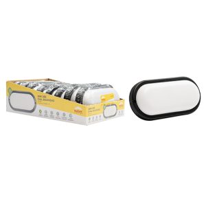 Radiant Oval Bulkhead Black LED 18W 1600lm 6500K (Sell in PDQ of 8)