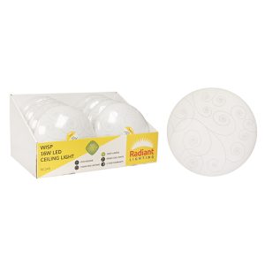 Radiant GSD Ceiling Light Wisp LED 16W (Sell in PDQ of 8 only)