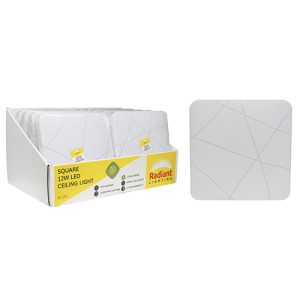 Radiant GSD Ceiling Light SQ Plain LED 12W (Sell in PDQ of 10 only)