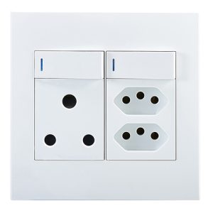 Horizon Modern Single Socket+2 x Euro White