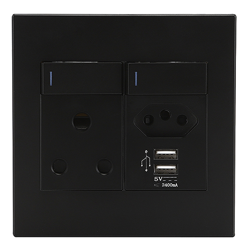 Horizon Modern Sng. Soc.+Euro+2xUSB Black