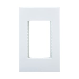 Horizon Modern 3 Lever Grid Plate White