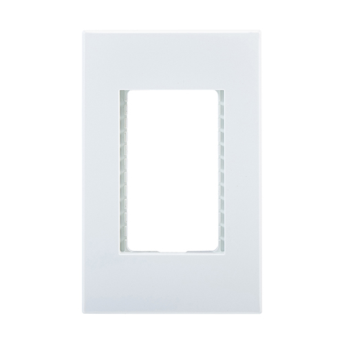 Horizon Modern 3 Lever Grid Plate White