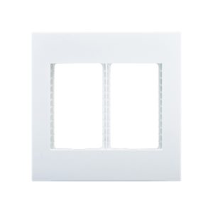 Horizon Modern Double Socket Grid White