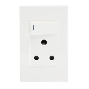 Horizon Modern Single Socket 2x4 Vertical White