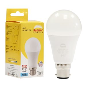 A60 12W LED B22 6500K 105lm