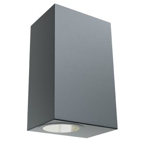 Omni Outdoor W/Light Square Black LED 2x7w
