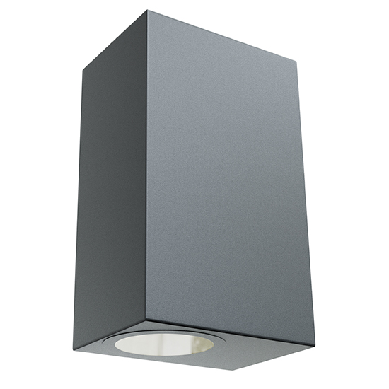 Omni Outdoor W/Light Square Black LED 2x7w