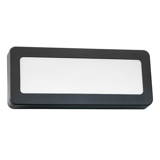 Outdoor W/Light Square Black LED 5w