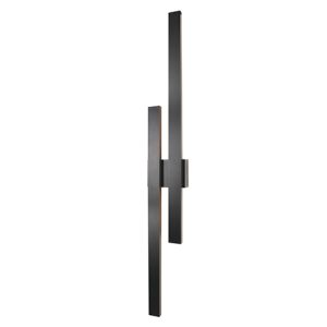 Strut Dual Outdoor Wall Light Black LED 48W