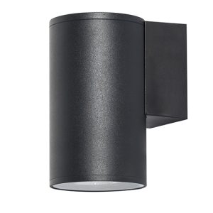 Bue Round Up or Down Outdoor Wall Light Black E27