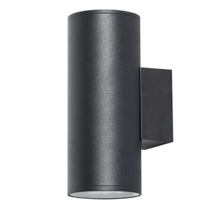Bue Round Up&Down Outdoor Wall Light Black E27