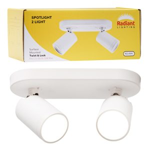 Spotlight 2LT Surface Mount Twist & Lock White