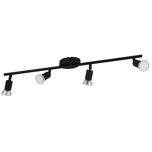 Buzz 4LT Spot Light Black LED GU10