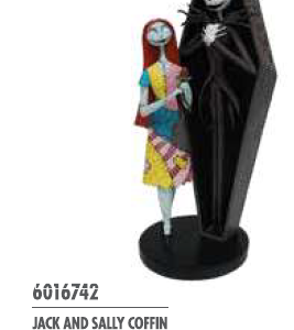 Jim Shores Jack Skellingto & Sally Coffin Figurine. The Nightmare before Christmas
