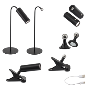 RECHARGEABLE 3 IN 1 TABLE, CLIP&WALL 3W LED 4000K