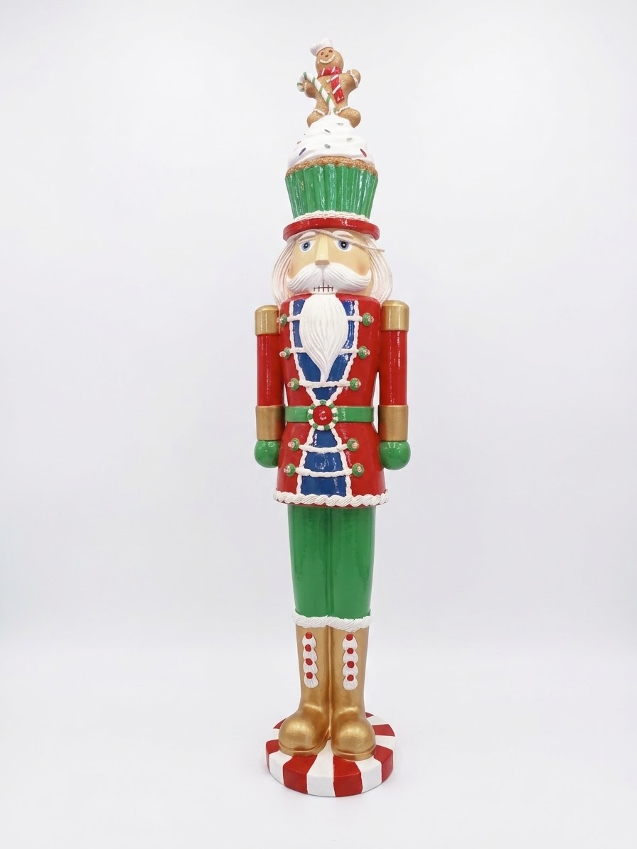 Nutcracker with Cupcake Hat stands
